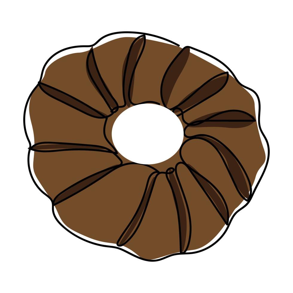 barra de pan continua de una línea. un dibujo de línea continua de bollos. boceto de línea negra simple del concepto de baguette francesa, panadería y café bueno para el logotipo. ilustración de línea vectorial vector