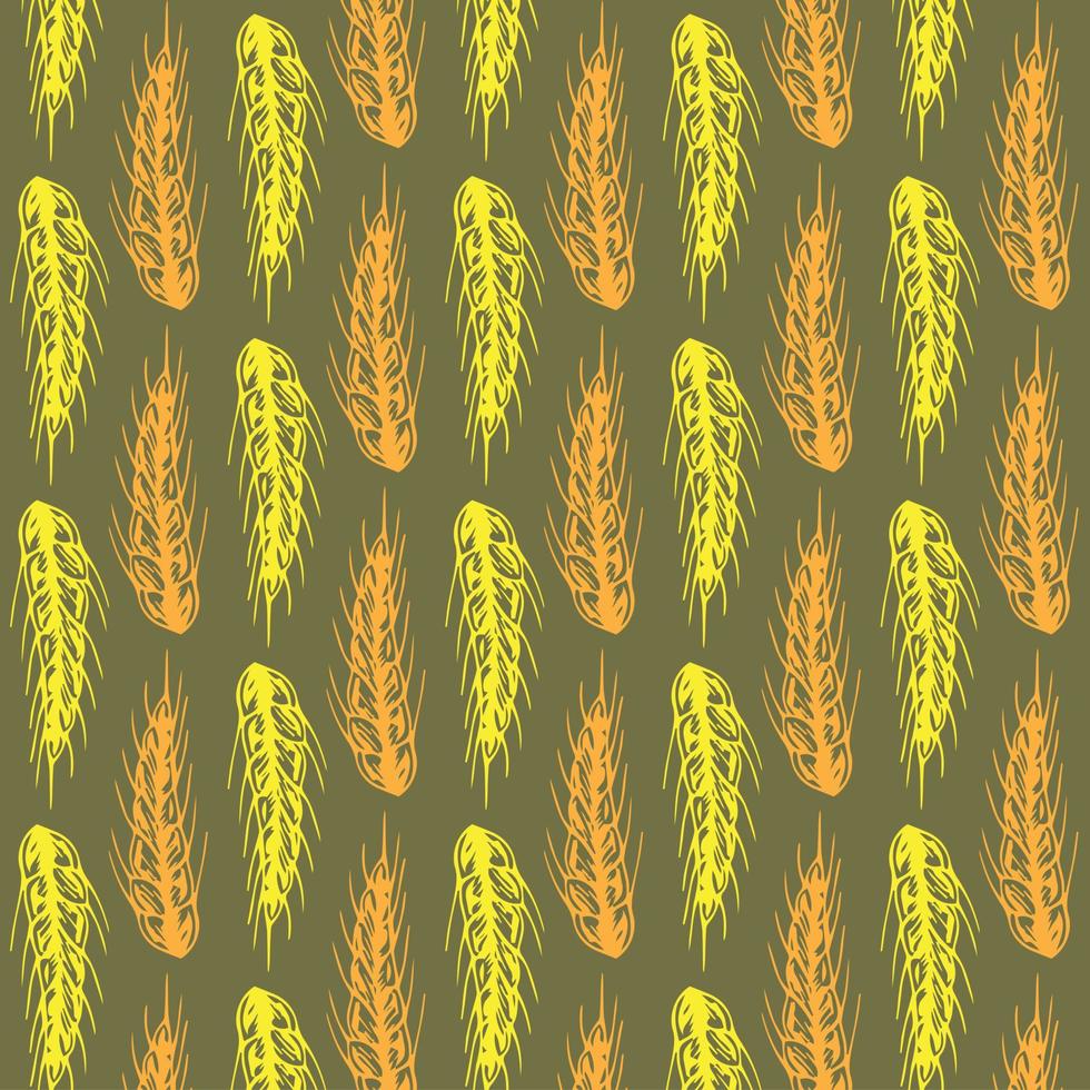 Oat seamless colorful pattern wallpaper. Oat symbol. Yellow oat sign on grey background. oat pattern wallpaper. flat vector illustration