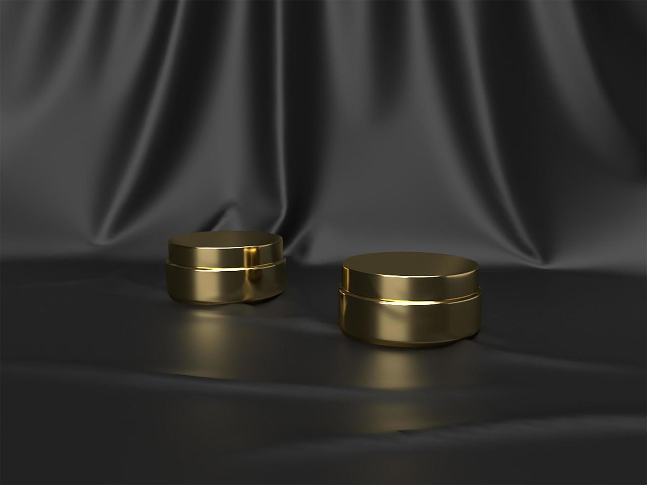 3d podium render golden photo