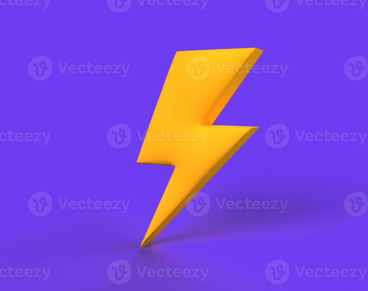 3d lightning icon photo