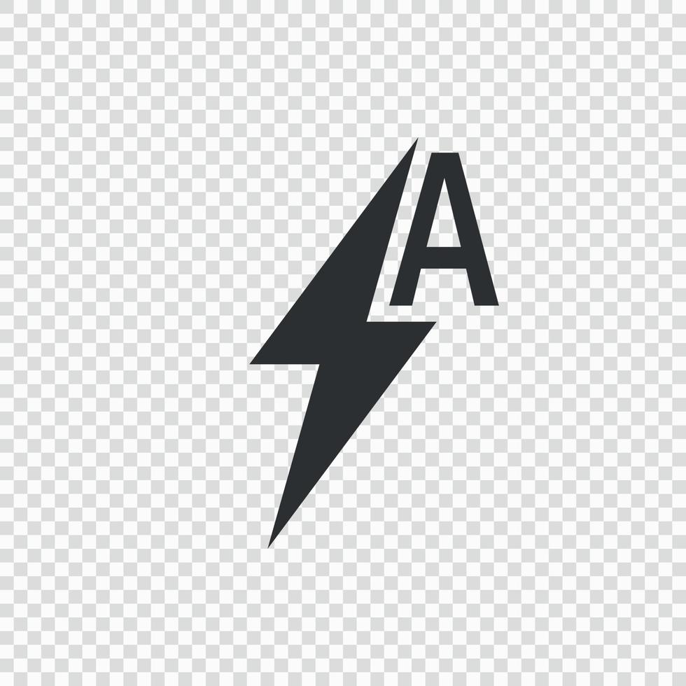 Lightning or electric power Icon vector