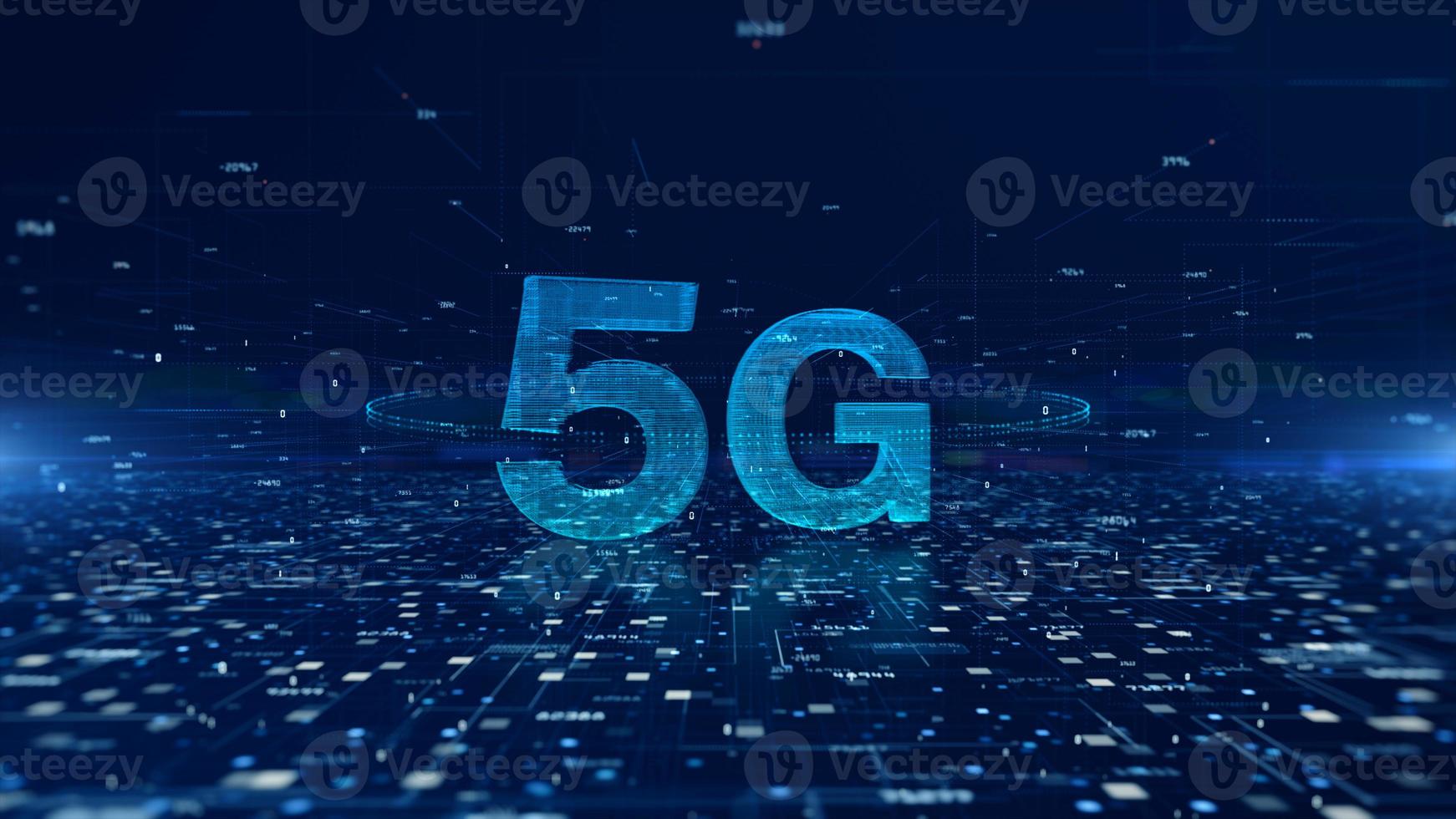 3D render of 5G High-speed connection, Technology network data connection, Digital data network and cyber security, Conceptual futuristic background photo