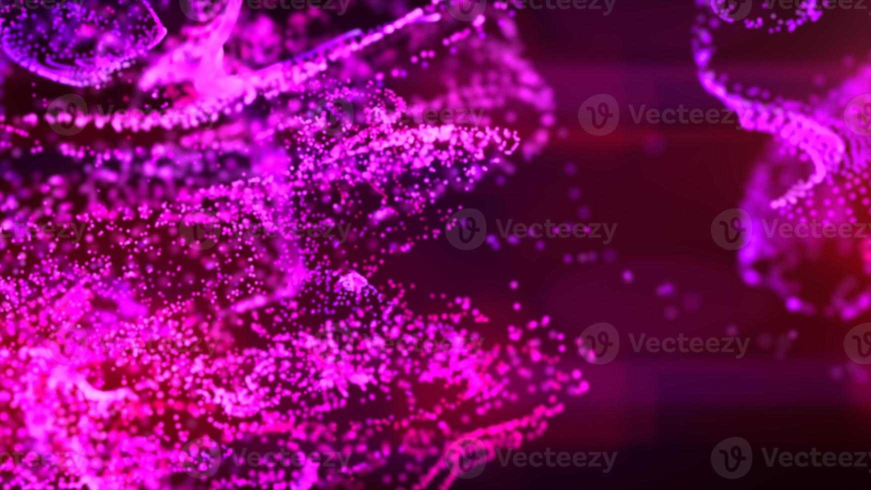 Fluid pink and purple particles flowing beautiful abstract background, Liquid and light with depth of field. photo