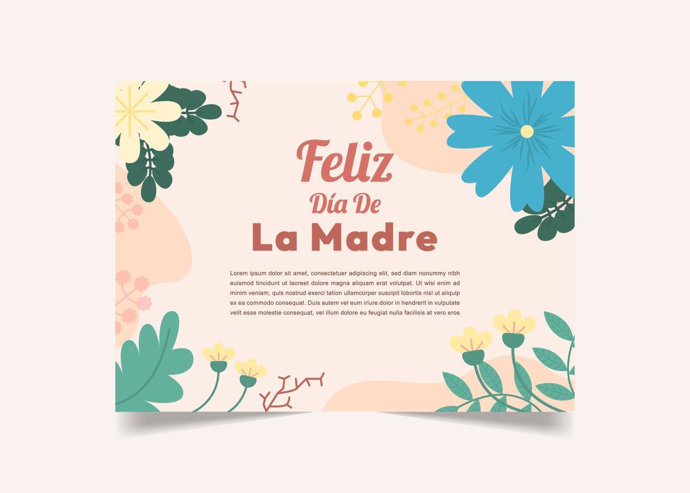 Feliz Dia De La Madre Card Concept Vector Design