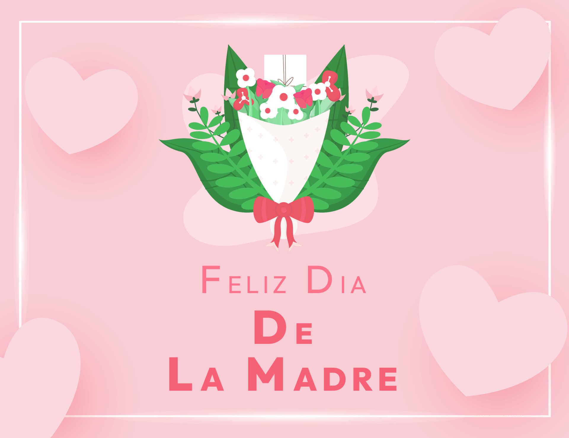 Feliz Dia De La Madre Mothers Day Vector Illustration Background Design ...