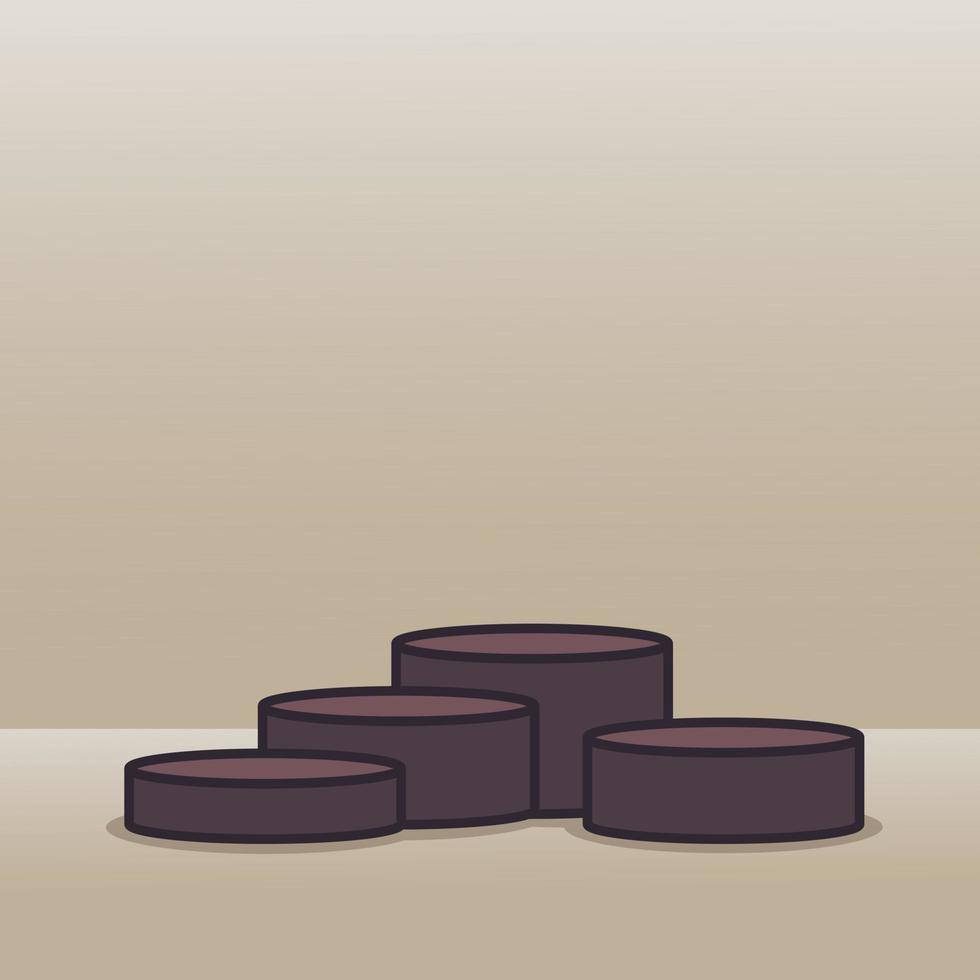 podium cartoon vector isolated object
