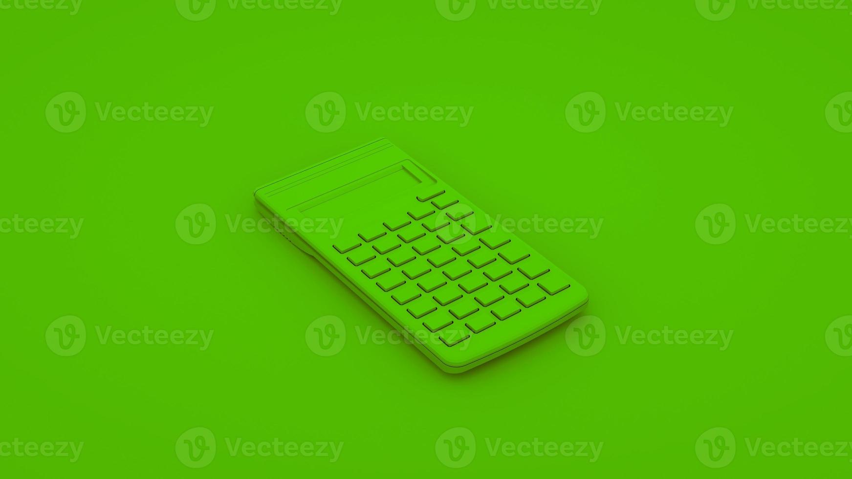 Green Office Calculator. 3D illustration photo