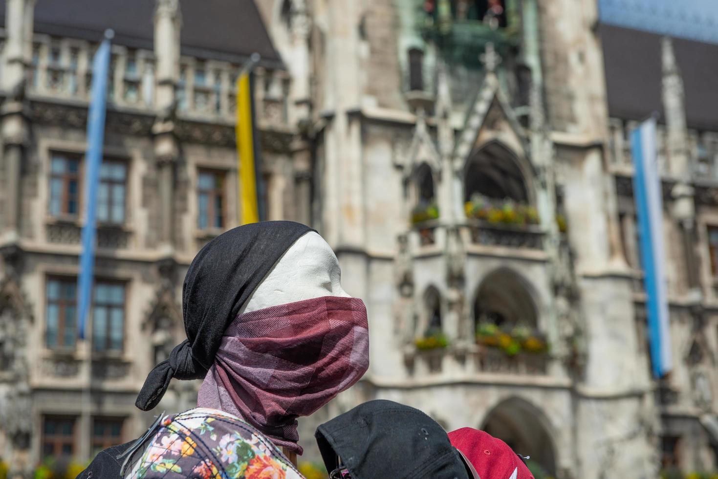 Munich Germany  2020 Marienplatz Mary's square is the real center of Munich one of the most loved places by Munich and tourists photo