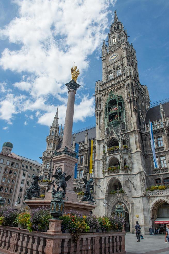 Munich Germany 2020 Marienplatz Mary's square is the real center of Munich, one of the most loved places by Munich and tourists photo