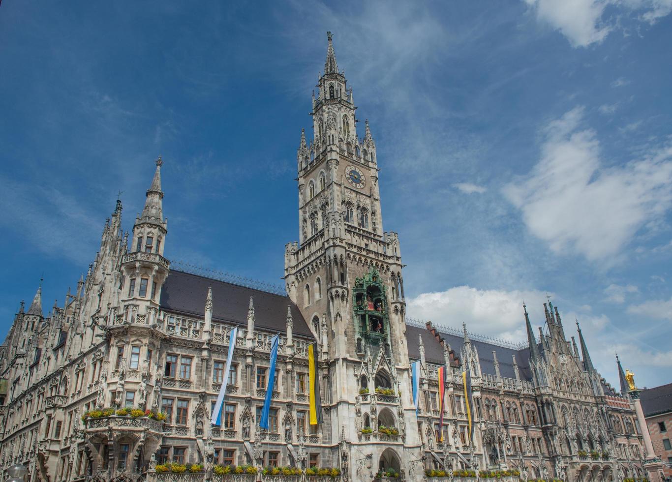 Munich Germany 2020 Marienplatz Mary's square is the real center of Munich, one of the most loved places by Munich and tourists photo