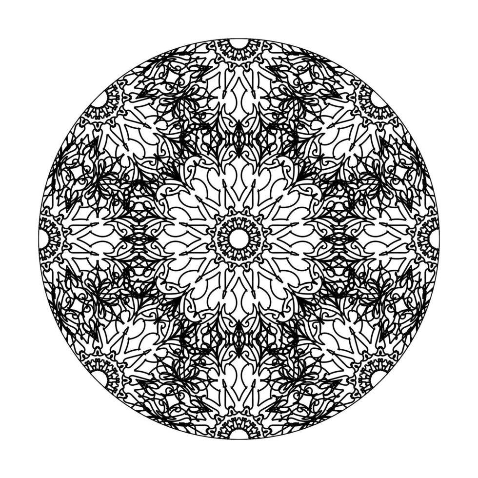 Vector round abstract circle. Mandala style.