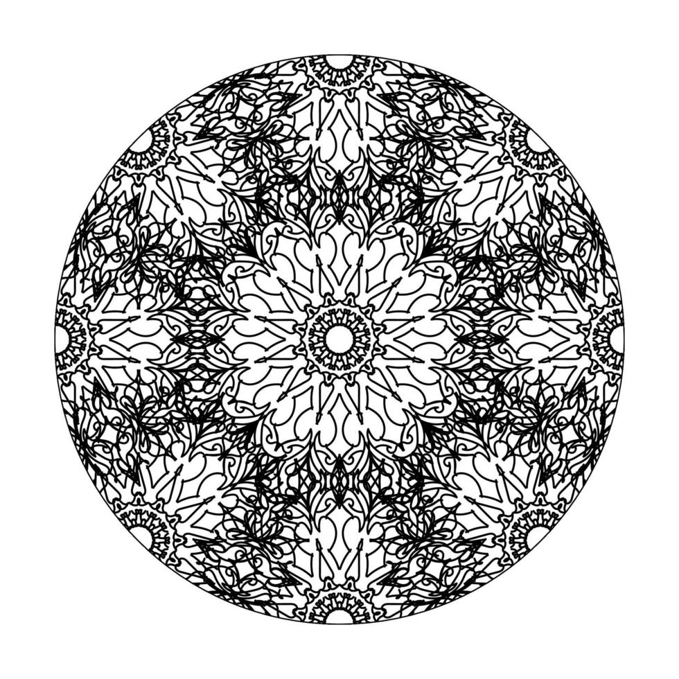 Vector round abstract circle. Mandala style.