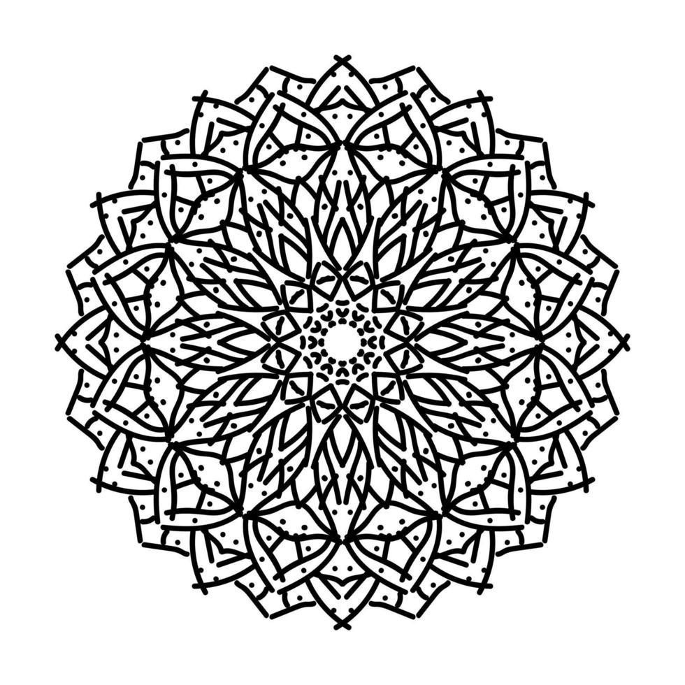 Hand drawn mandala. decoration in ethnic oriental  doodle ornament. vector