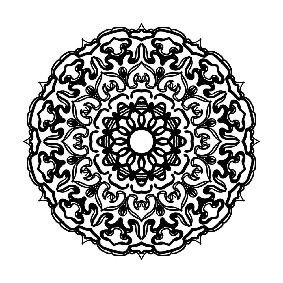 mandala dibujada a mano. decoración en adorno de garabato oriental étnico. vector