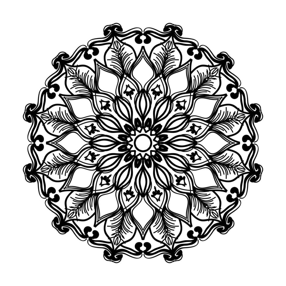 Hand drawn mandala. decoration in ethnic oriental  doodle ornament. vector