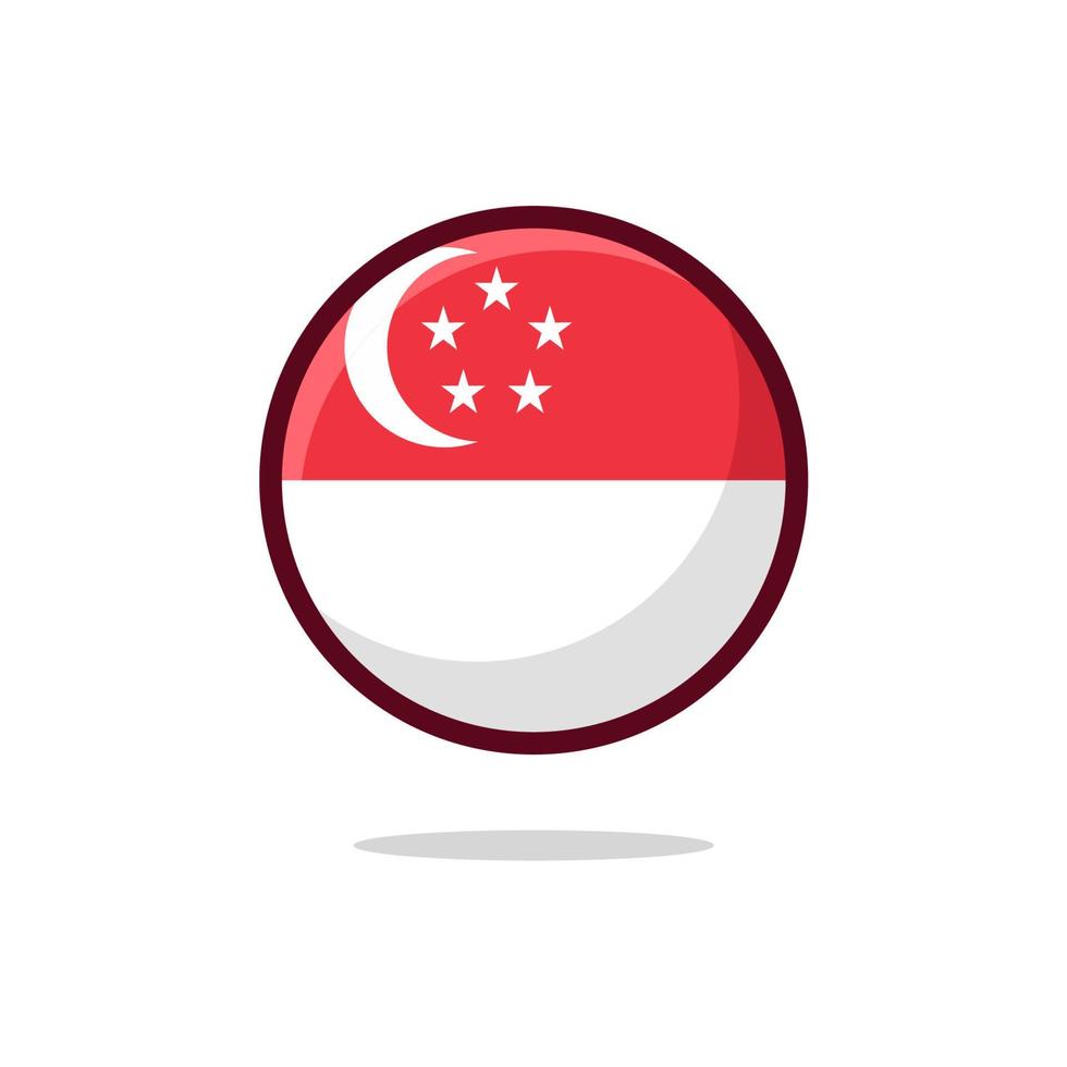 icono de la bandera de singapur vector