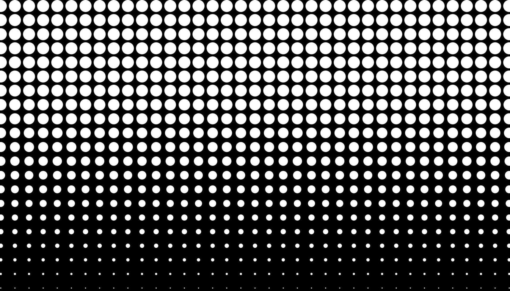 Retro halftone gradient from dots. Monochrome white and black halftone background with circles. Vector illustration.