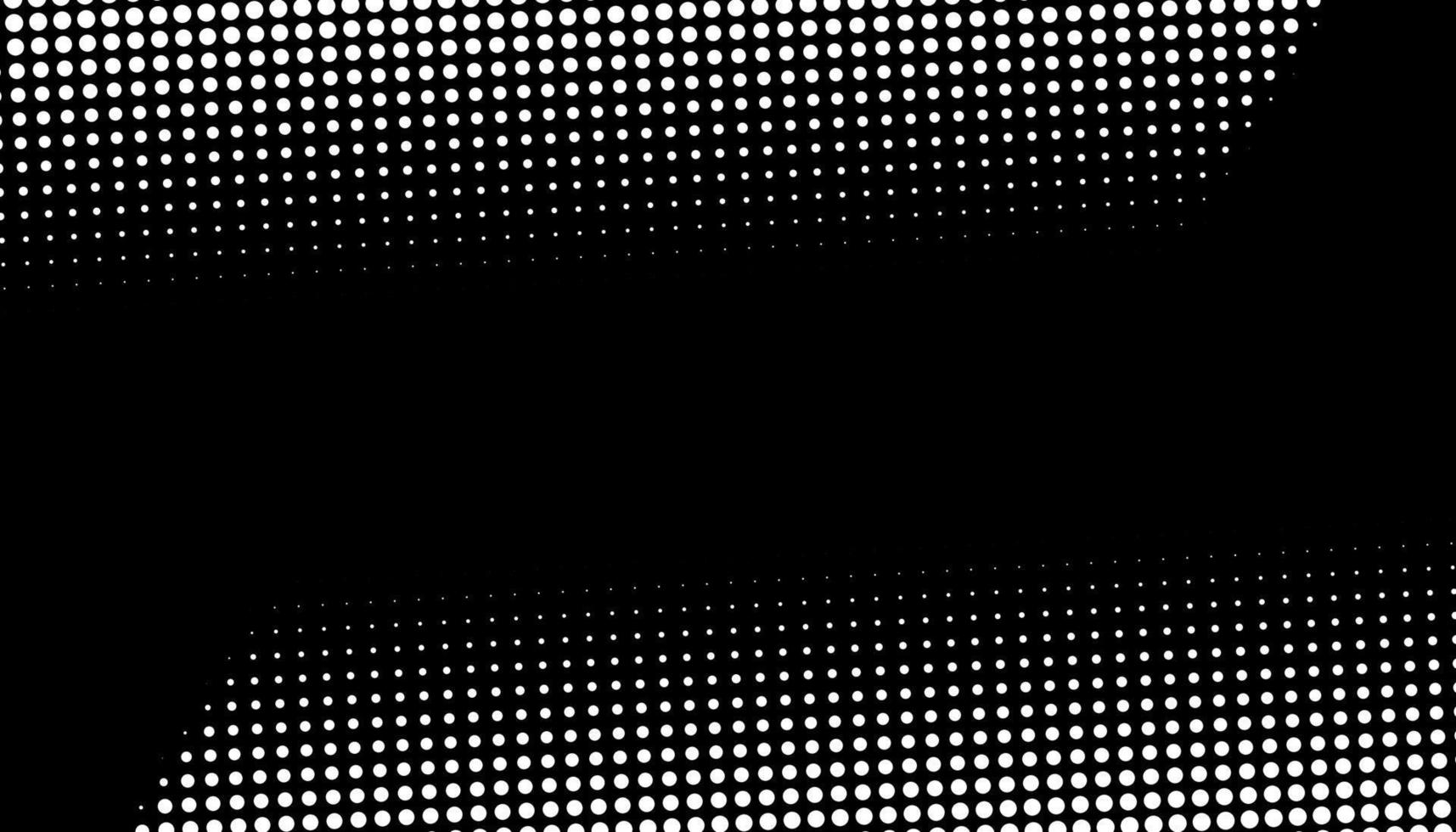 Retro halftone gradient from dots. Monochrome white and black halftone background with circles. Vector illustration.