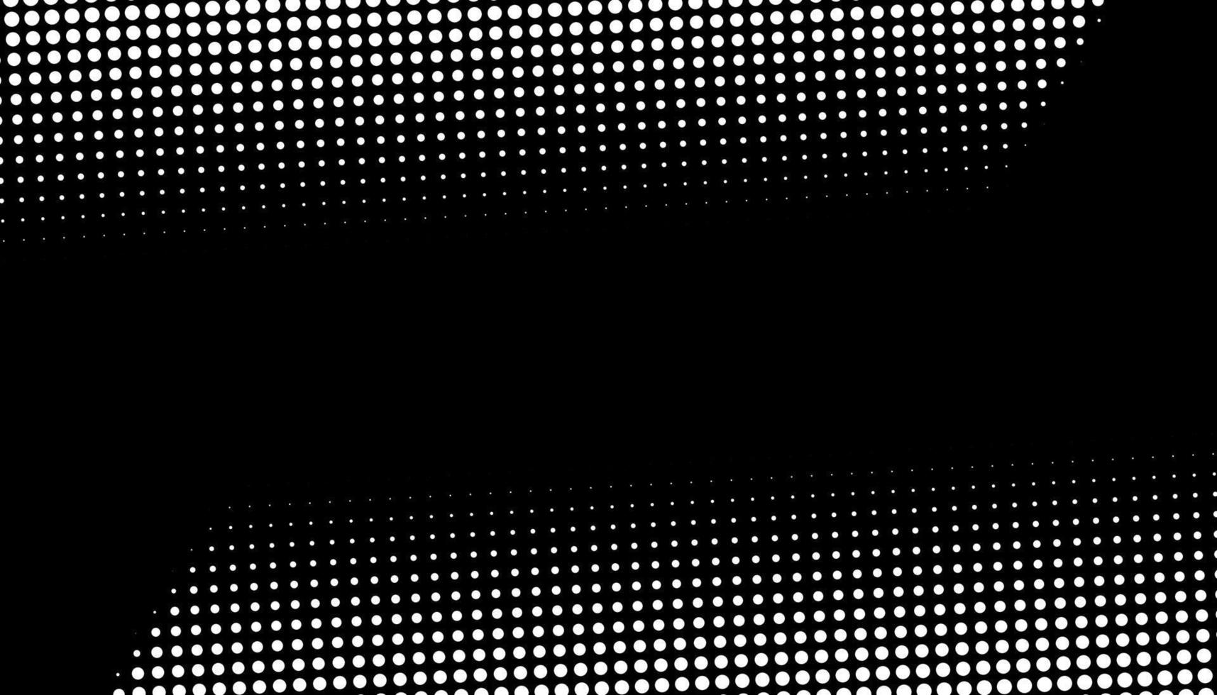 Retro halftone gradient from dots. Monochrome white and black halftone background with circles. Vector illustration.