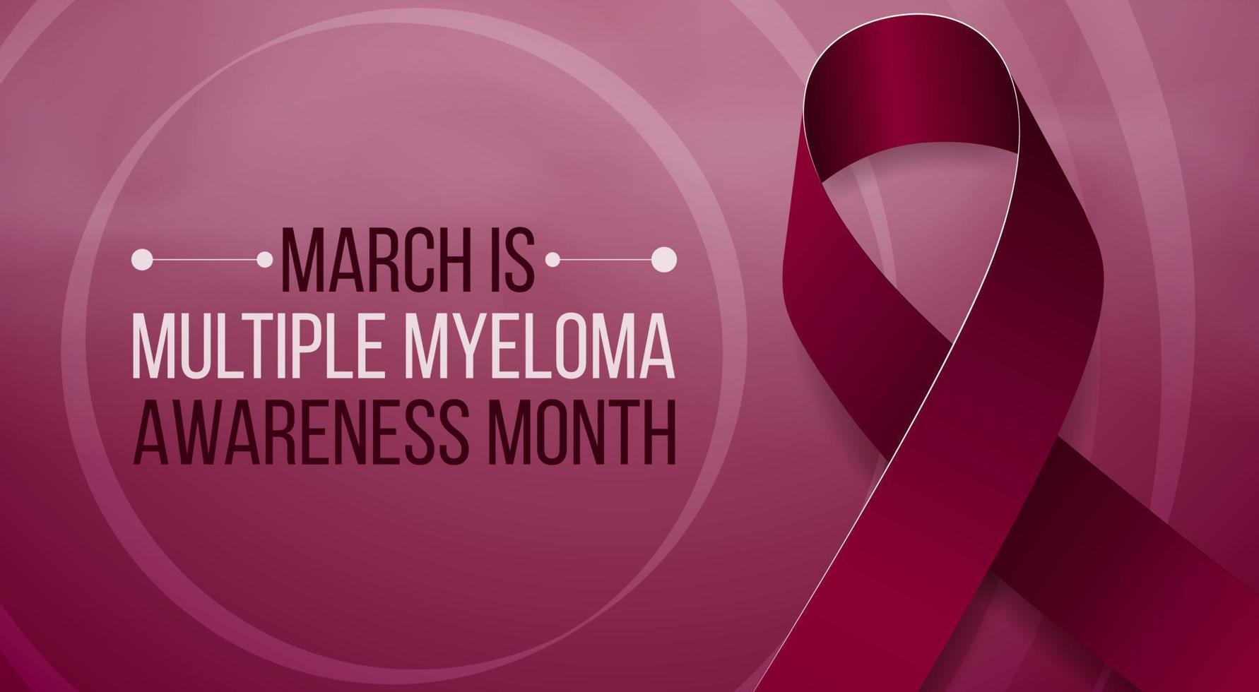 Multiple Myeloma Awareness Month concept. Banner template with burgundy