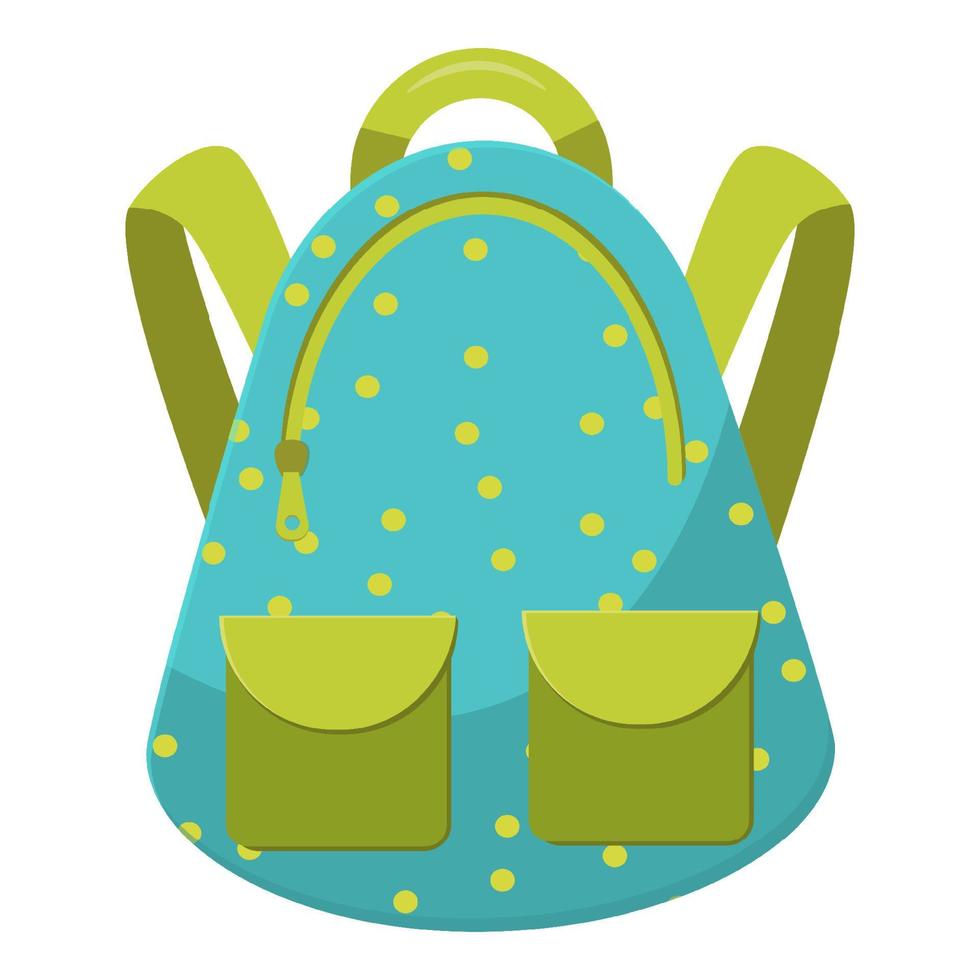 Kids school backpack. Flat style. Isolated vector. vector