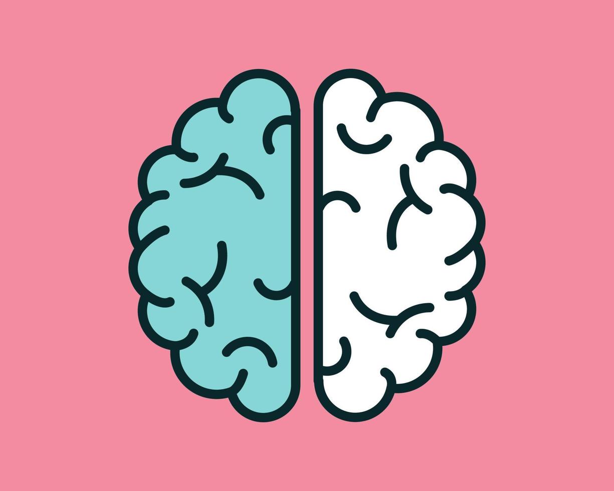 Brain icon. Cartoon vector style for your design.