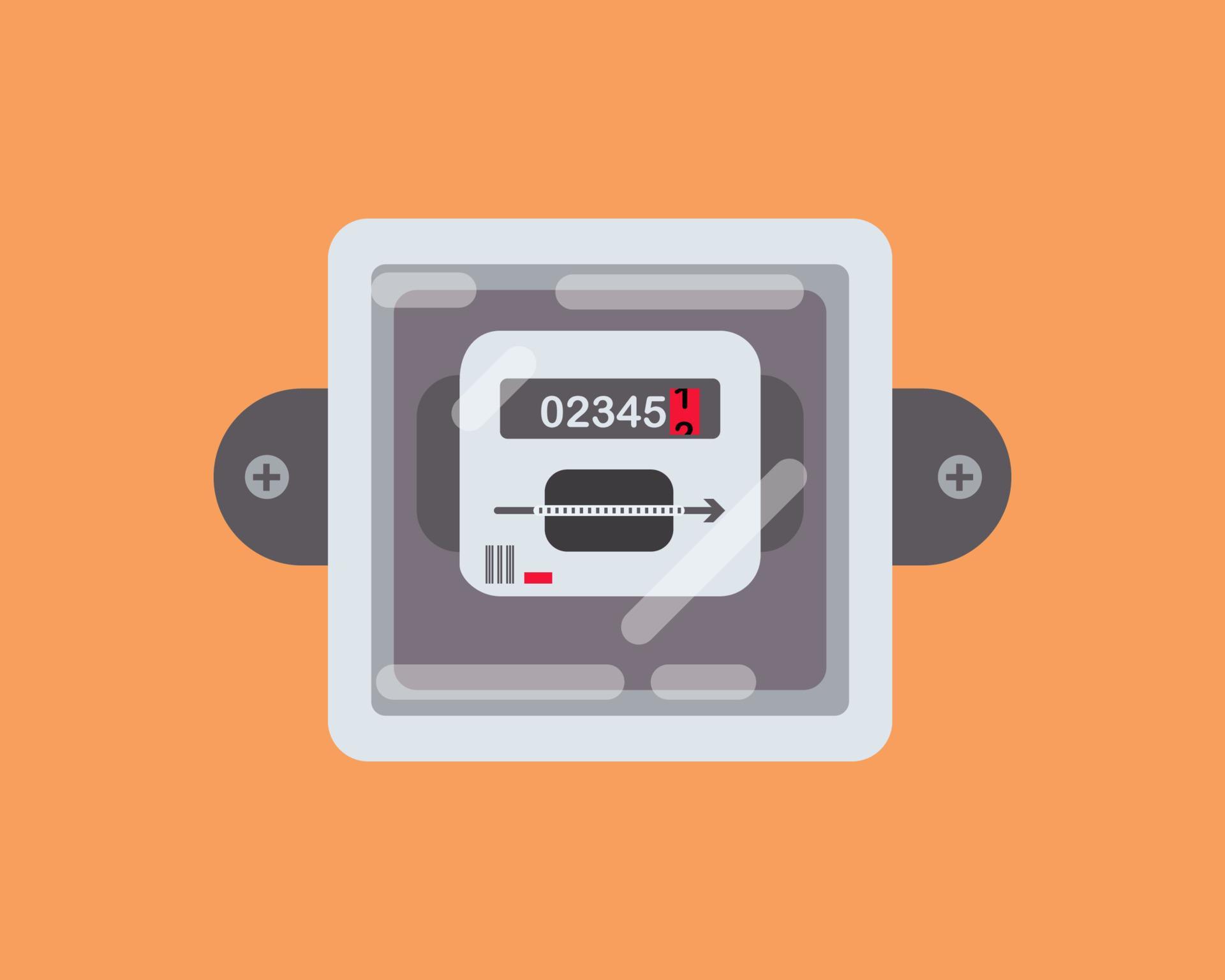 Electric meter power tool. Cartoon vector style for your design