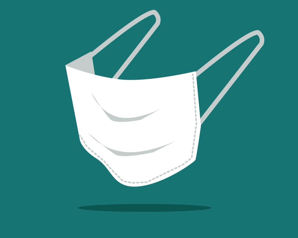 Close up Mask for protect dust or virus in cartoon vector style for your design