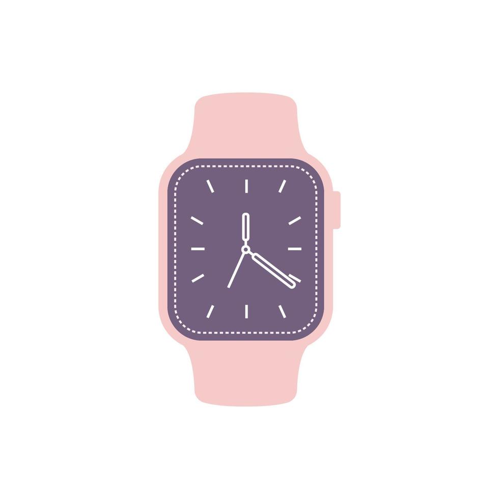 Smartwatch Flat Illustration. Clean Icon Design Element on Isolated White Background vector