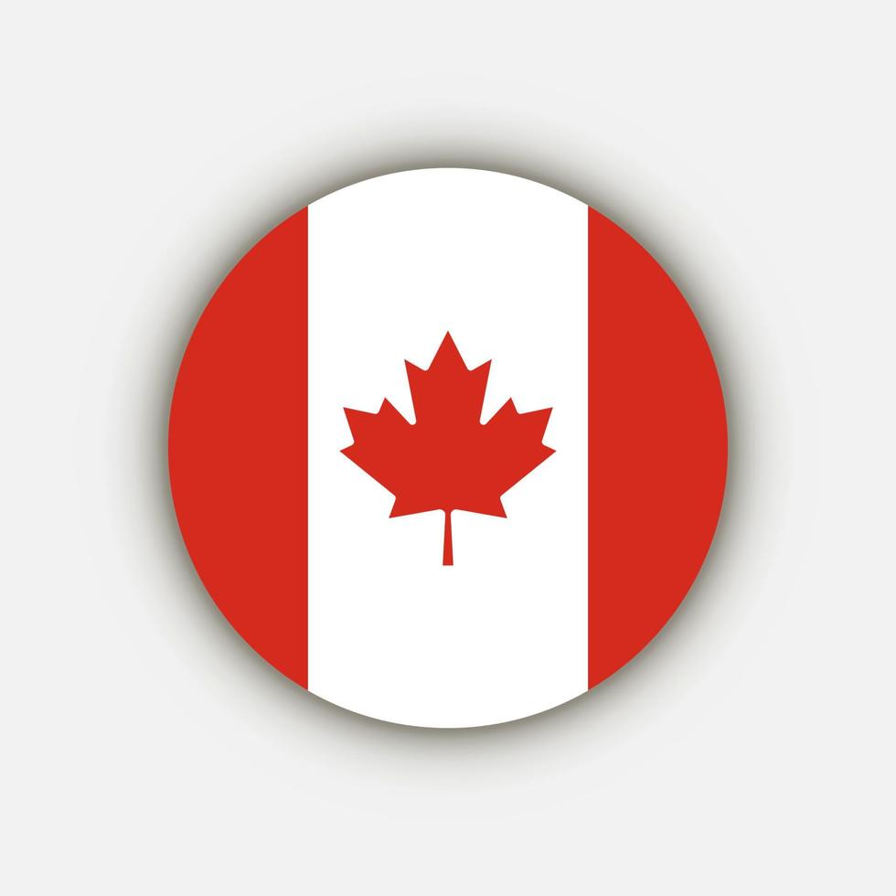 Country Canada. Canada flag. Vector illustration.