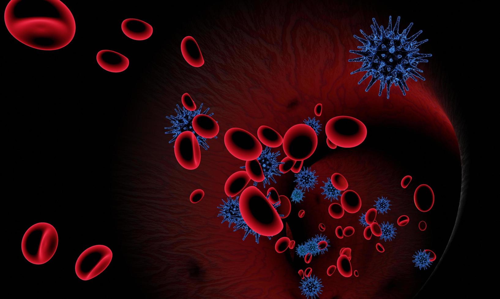 Covid-19 virus nCoV Concept. Abstract bacteria or virus cell in spherical shape with long antennas. Corona virus from  Wahan , China crisis concept. Pandemic or virus infection concept - 3D Rendering. photo