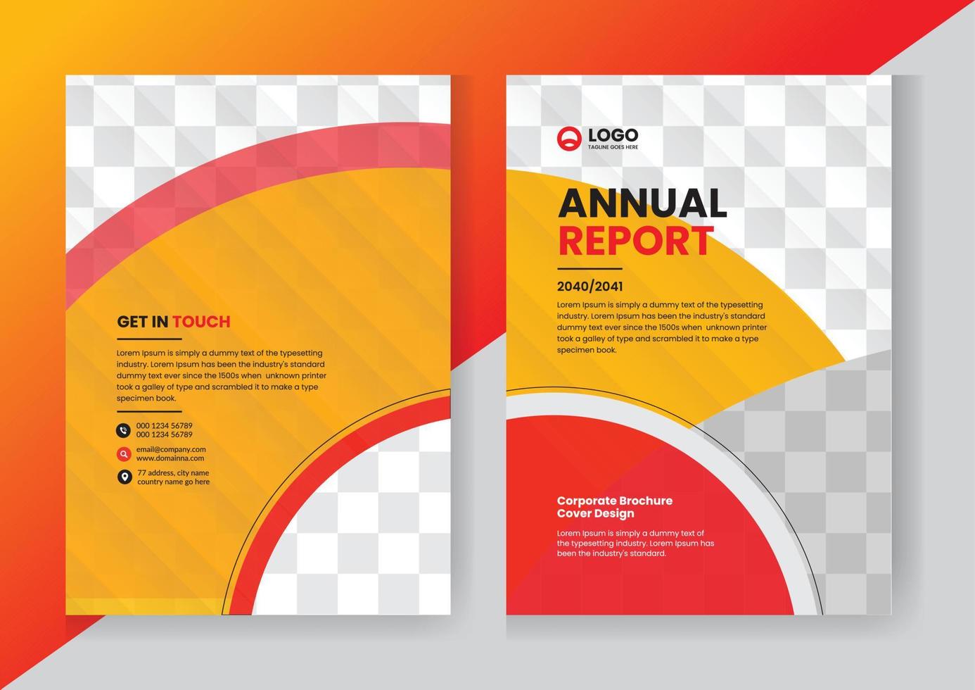 Corporate brochure company profile brochure annual report booklet business proposal cover page layout concept design vector