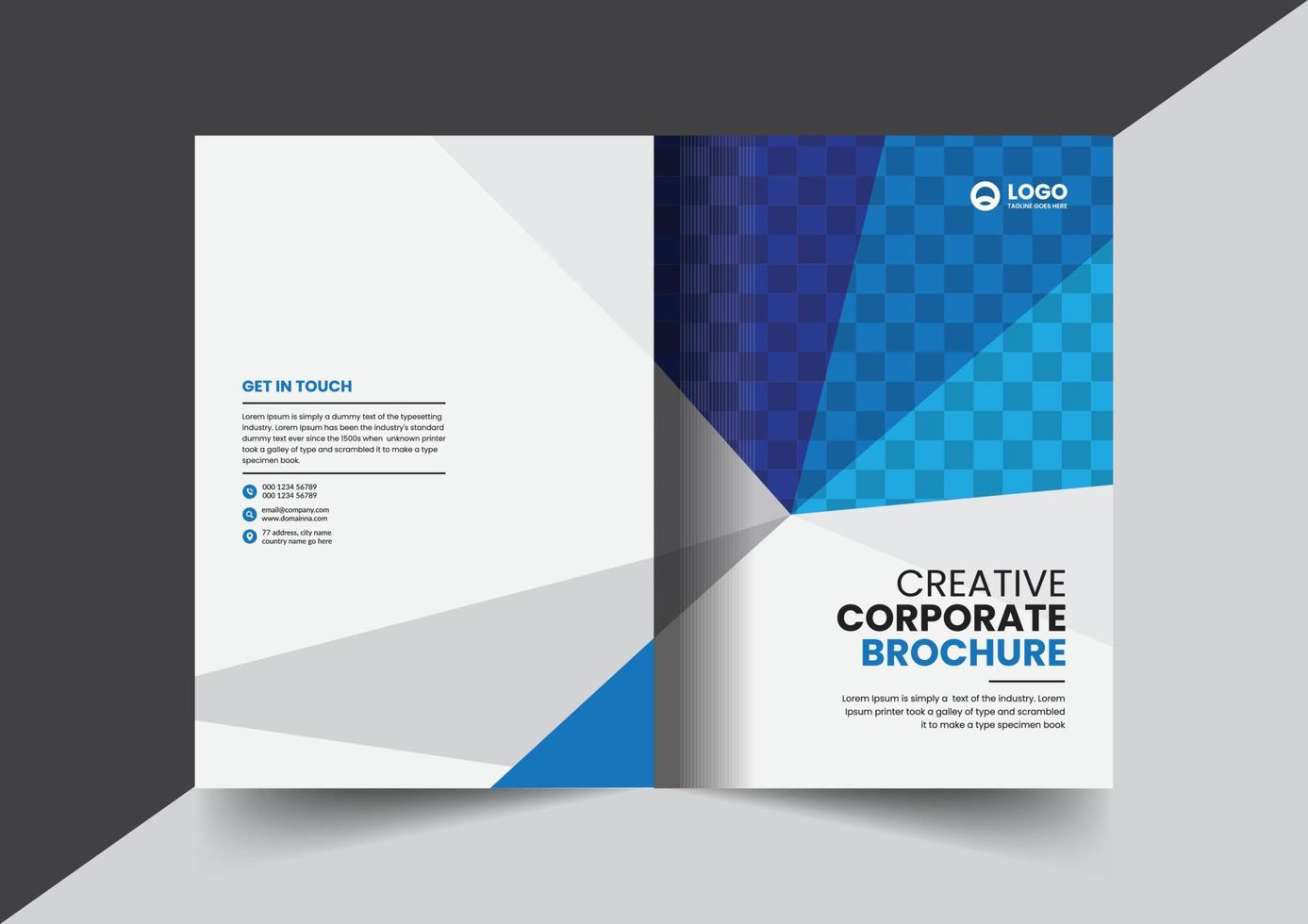 Corporate brochure company profile brochure annual report booklet business proposal cover page layout concept design vector