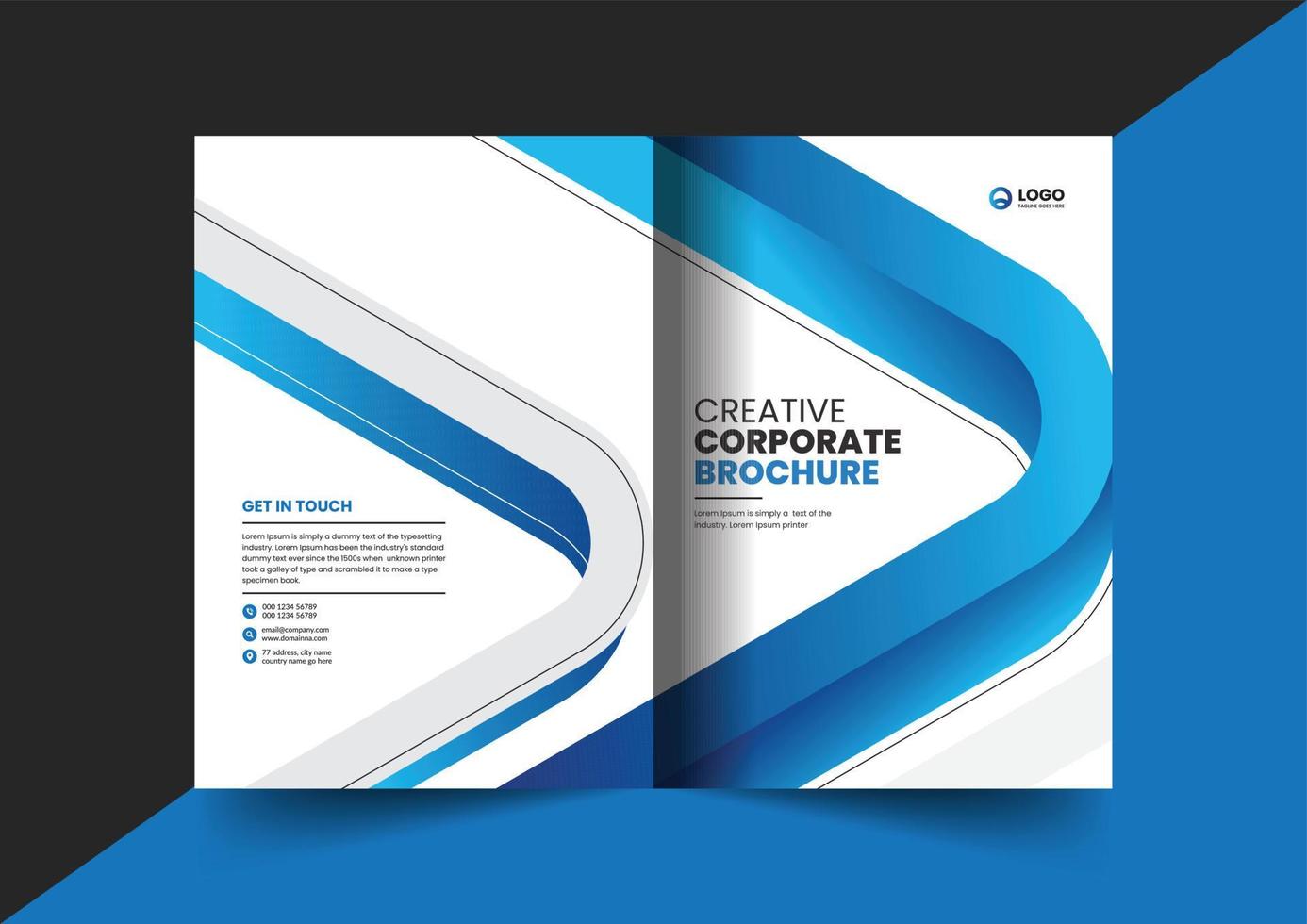 Corporate brochure company profile brochure annual report booklet business proposal cover page layout concept design vector