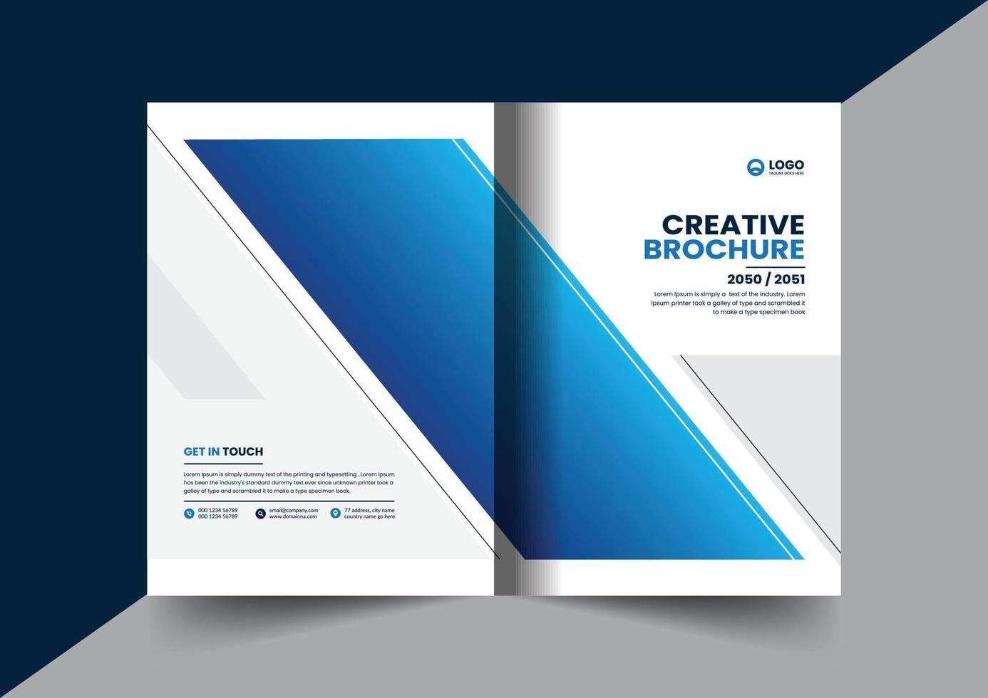 Corporate brochure company profile brochure annual report booklet business proposal cover page layout concept design vector