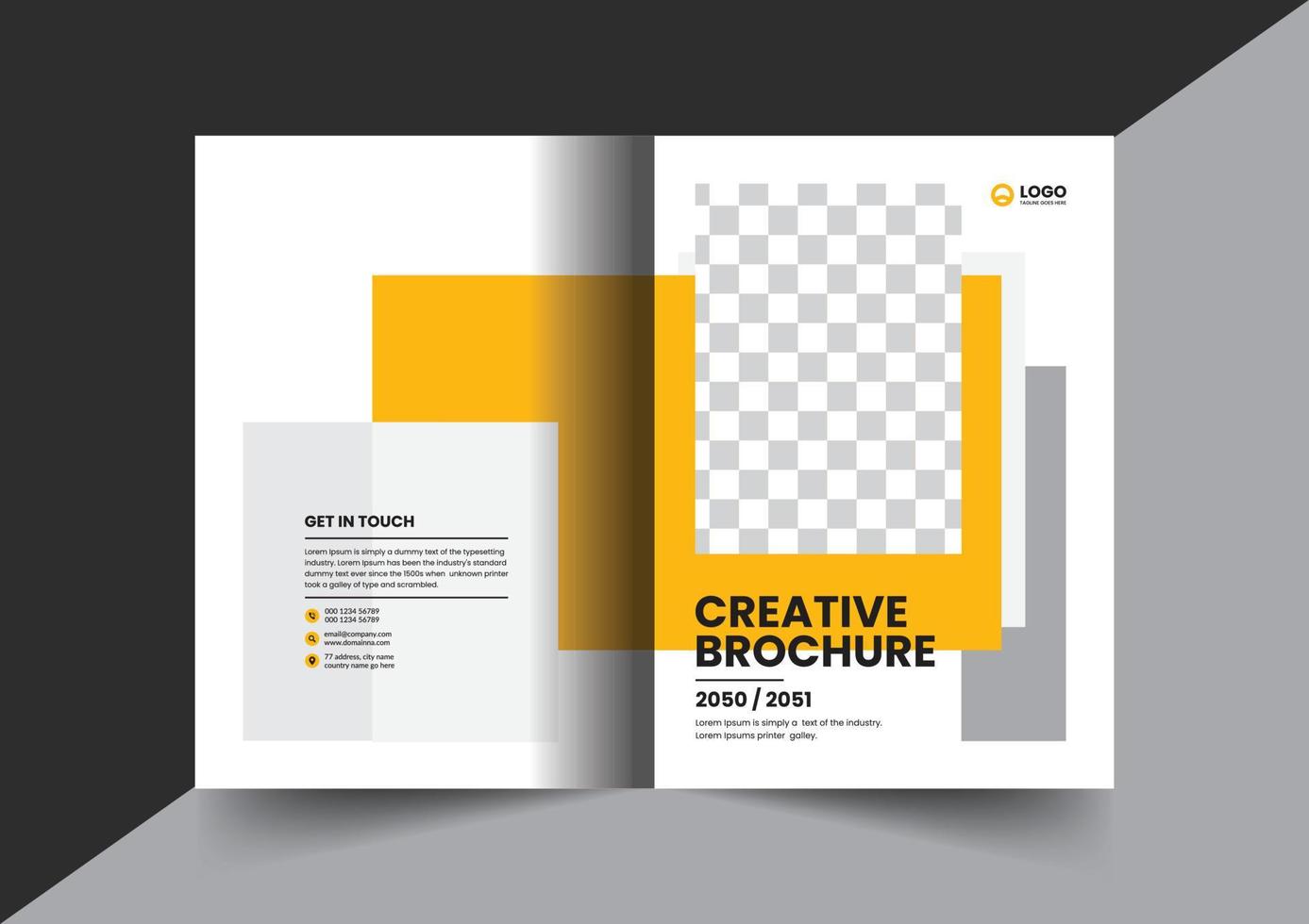 Corporate brochure company profile brochure annual report booklet business proposal cover page layout concept design vector