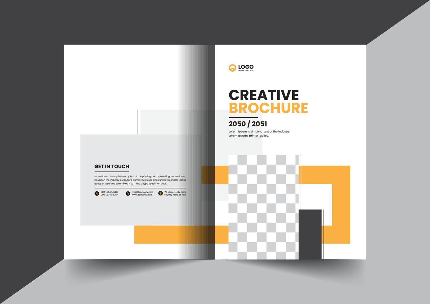 Corporate brochure company profile brochure annual report booklet business proposal cover page layout concept design vector