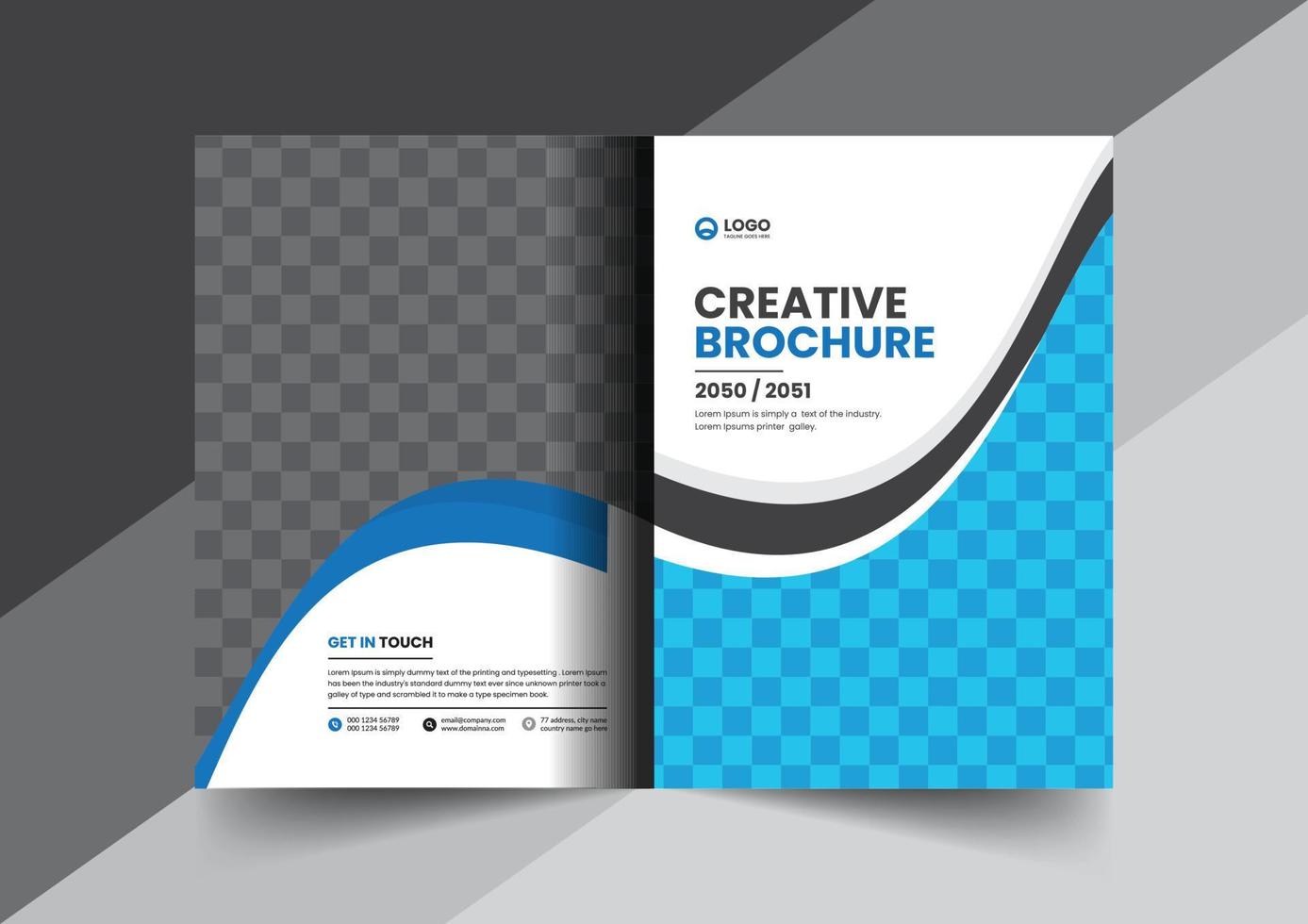 Corporate brochure company profile brochure annual report booklet business proposal cover page layout concept design vector