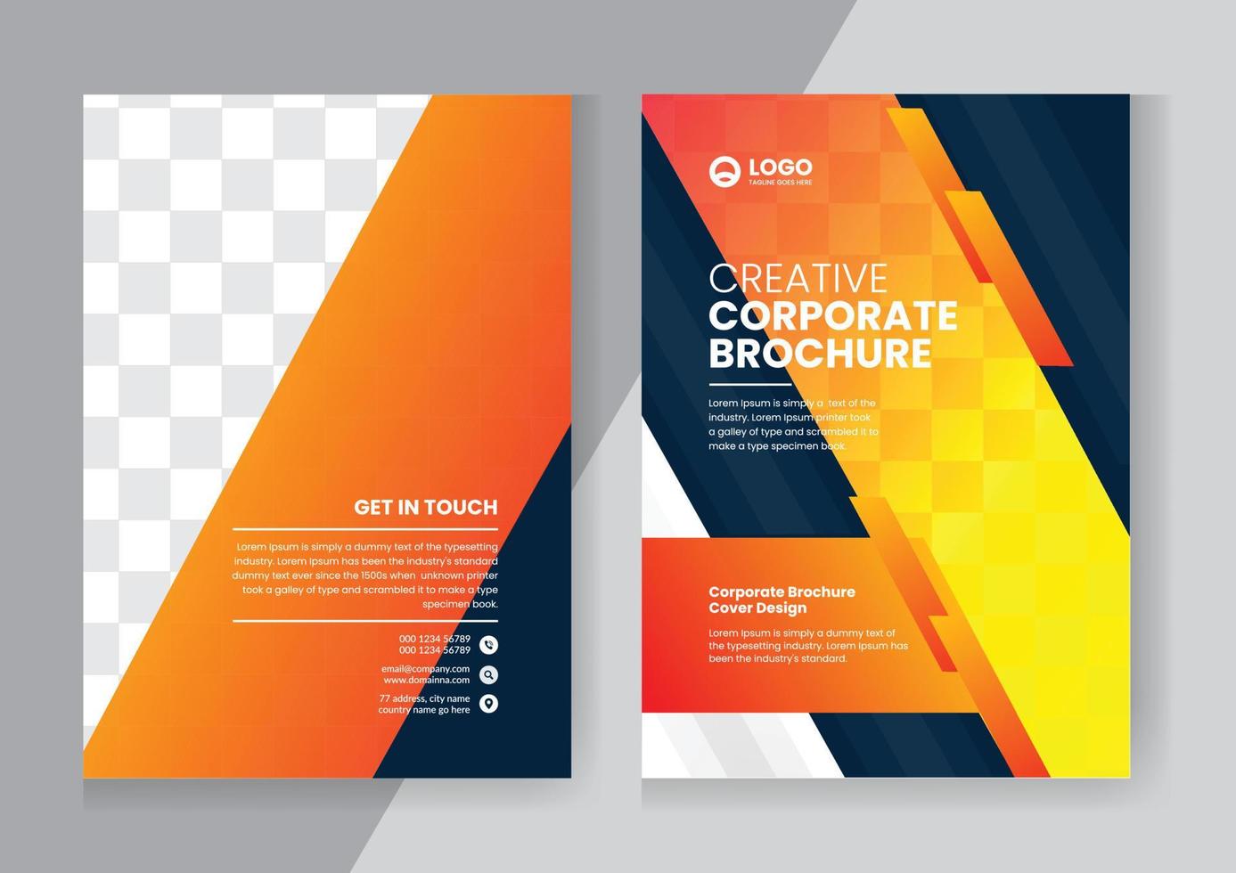 Corporate brochure company profile brochure annual report booklet business proposal cover page layout concept design vector