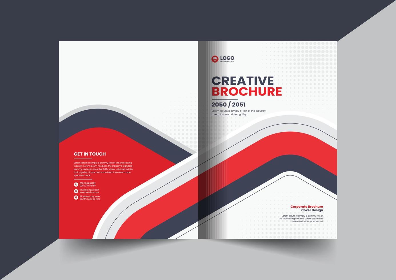 Corporate brochure company profile brochure annual report booklet business proposal cover page layout concept design vector