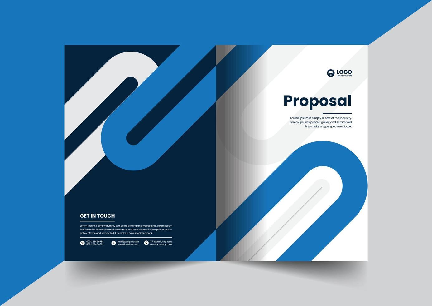 Corporate brochure company profile brochure annual report booklet business proposal cover page layout concept design vector
