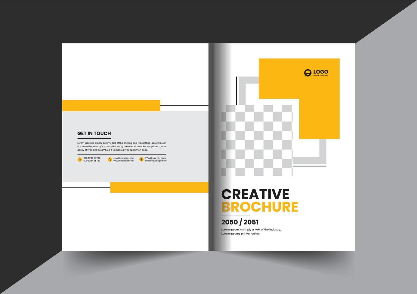 folleto corporativo folleto de perfil de la empresa folleto de informe anual propuesta comercial diseño de portada diseño de concepto vector