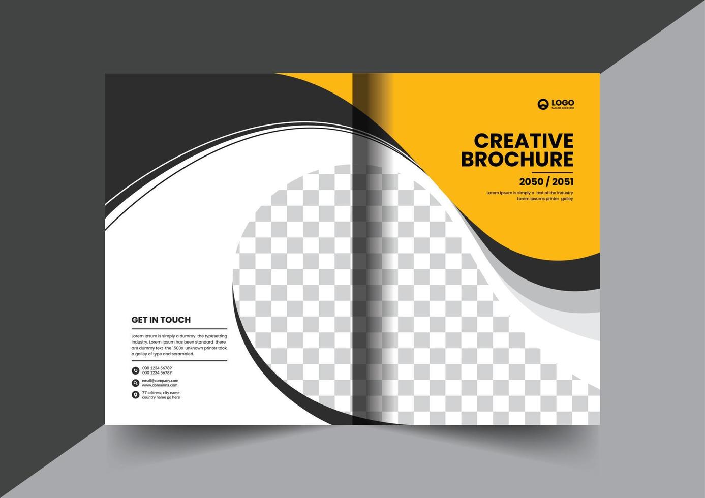 Corporate brochure company profile brochure annual report booklet business proposal cover page layout concept design vector