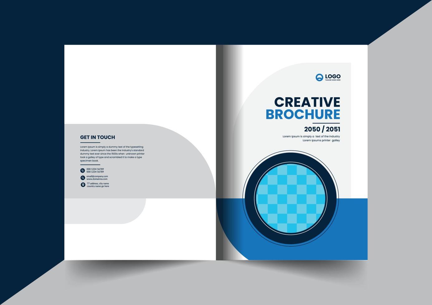 Corporate brochure company profile brochure annual report booklet business proposal cover page layout concept design vector