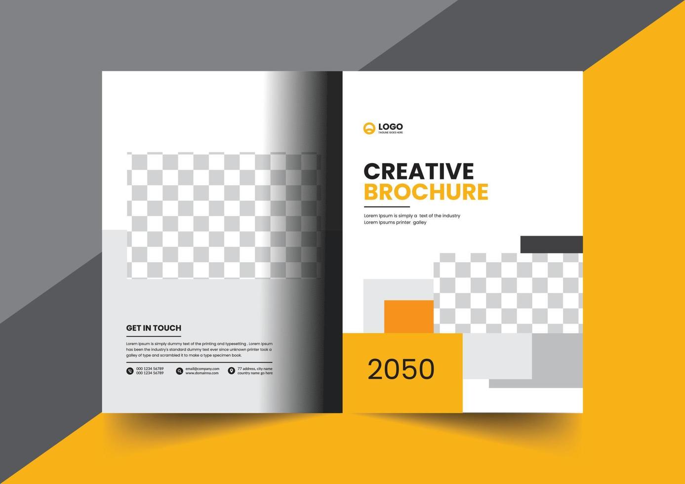 Corporate brochure company profile brochure annual report booklet business proposal cover page layout concept design vector