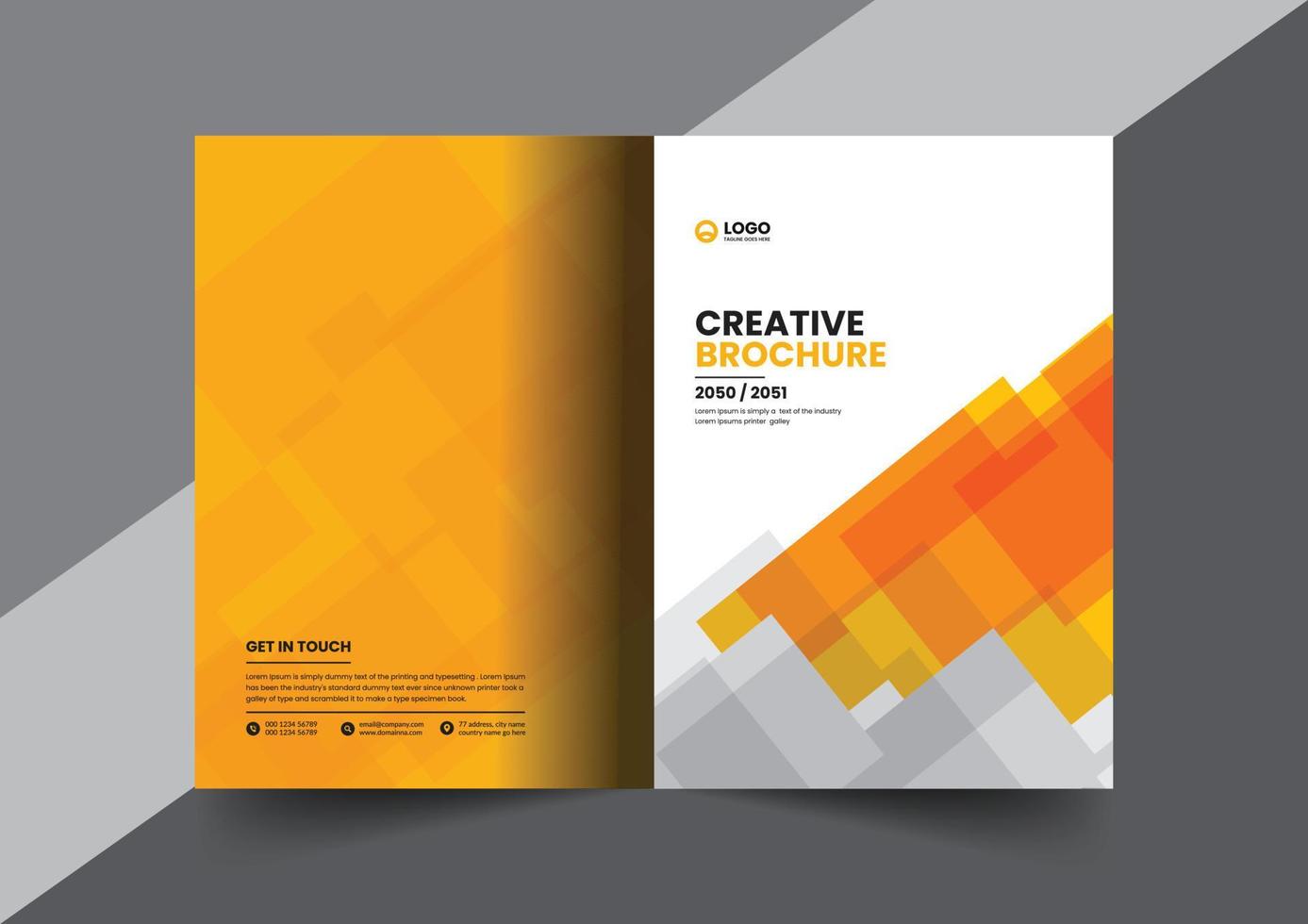 Corporate brochure company profile brochure annual report booklet business proposal cover page layout concept design vector