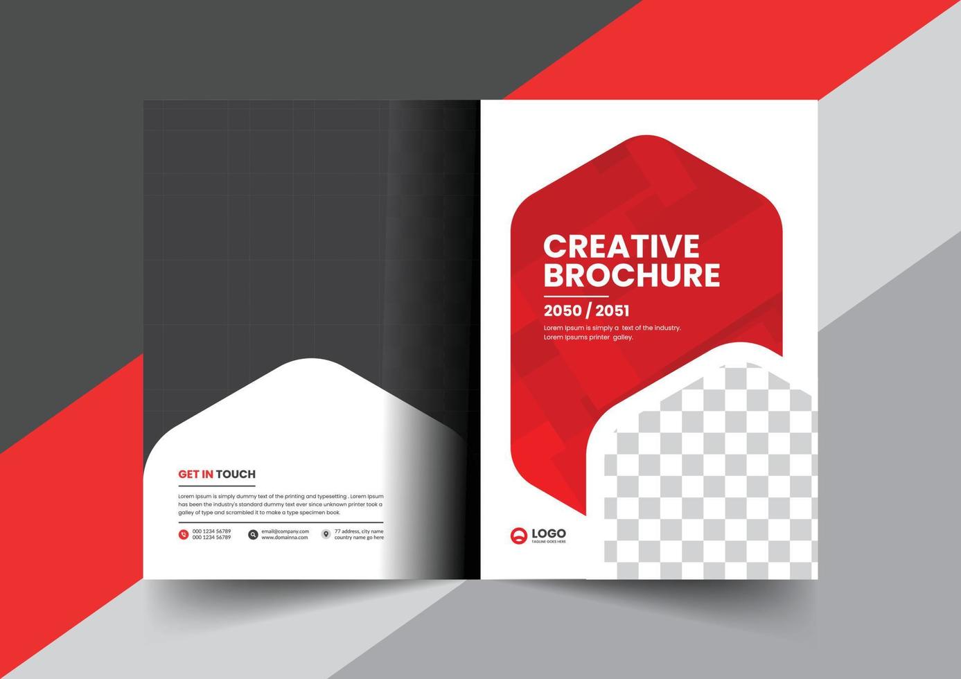 Corporate brochure company profile brochure annual report booklet business proposal cover page layout concept design vector