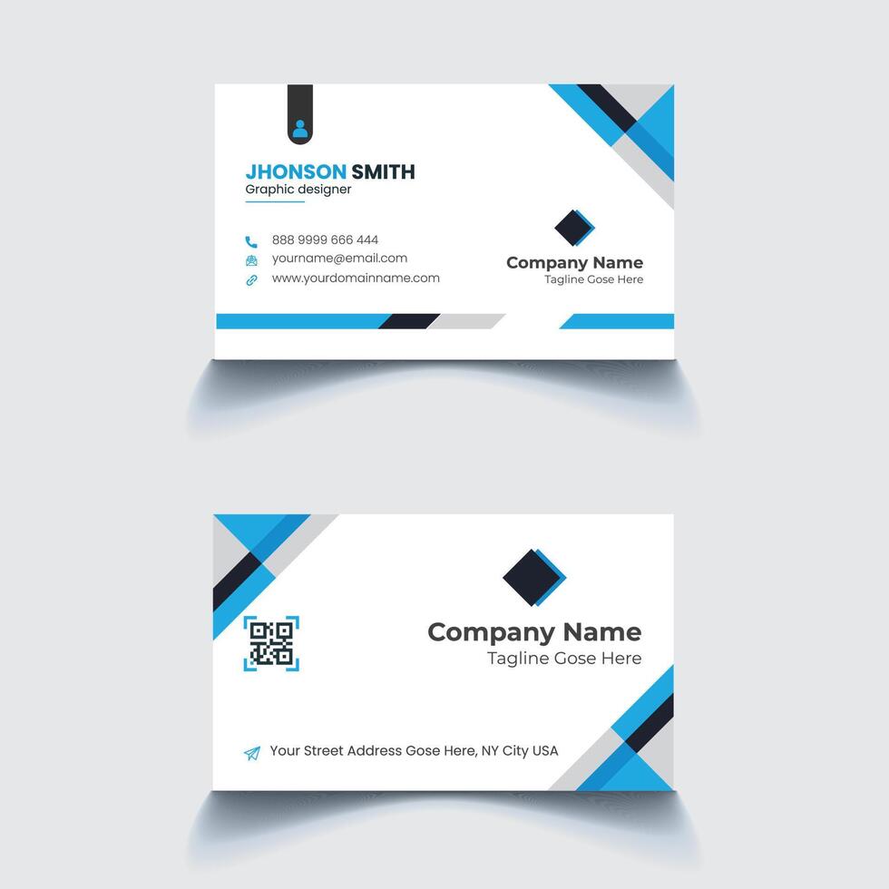 Creative Modern Blue Business Card Template vector