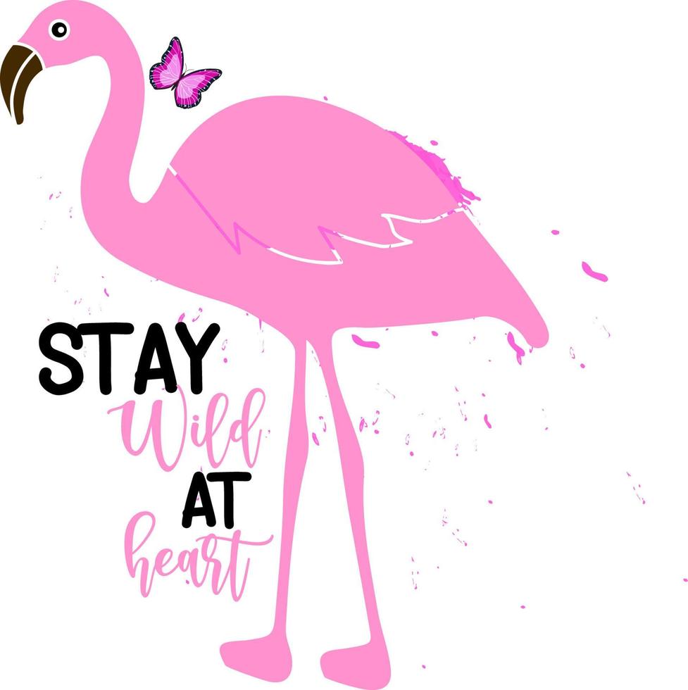 summer Flamingo illustration vector