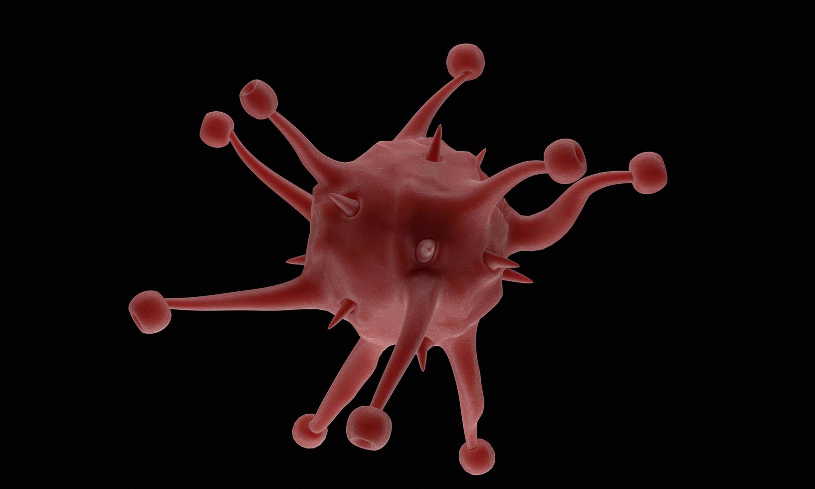 Coronavirus disease COVID-19 infection medical illustration. Pathogen respiratory influenza covid virus cells. New official name for Coronavirus disease named COVID-19. 3D Rendering. photo
